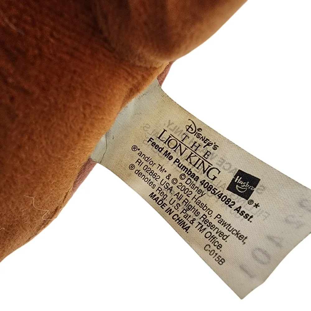 Disney The Lion King Pumbaa Talking Plush Stuffed Animal Toy‎ Vintage Hasbro